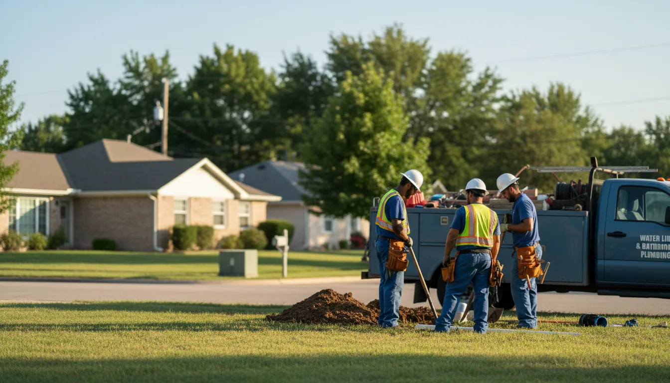 Residential water line and bathroom plumbing service in Lusk, WY